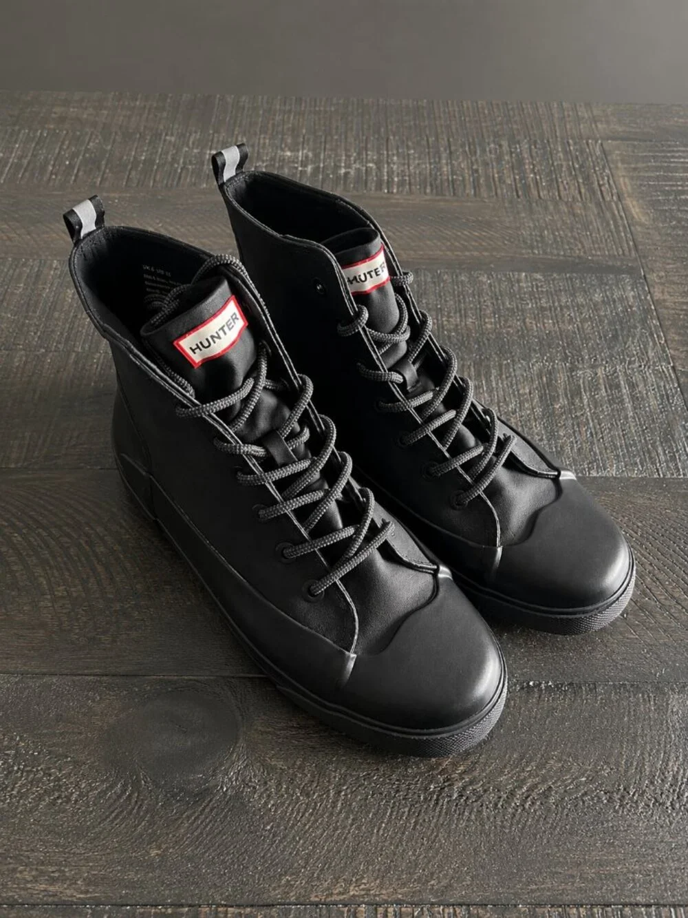 Hunter x Target Lace Up High Top Boots Mens 10 / Womens 12 Black Waterproof